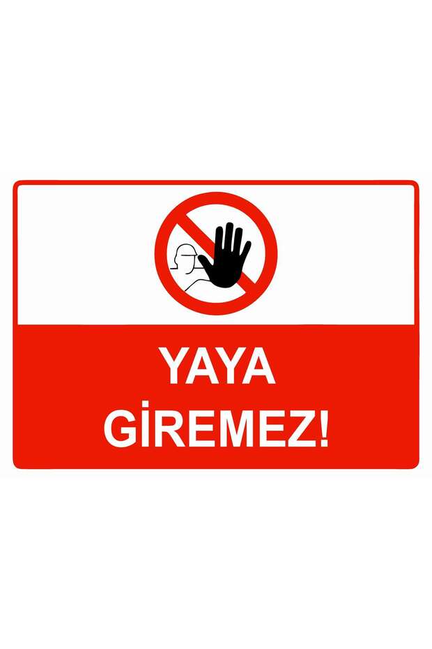 لافتة تحذيرية من نوع Yaya Giremez مصنوعة من مادة PVC مقاس A4 21x30 سم