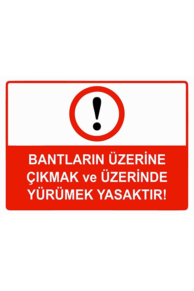 It Is Forbidden to Step on the Tapes and Walk on Them Isg Warning Sign Pvc A4 21X30 cm