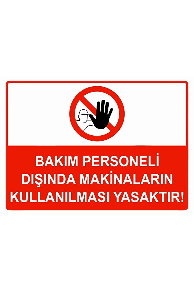 Maintenance Staff Only Machines Not to Be Operated Isg Warning Sign Pvc A3 30X42 cm