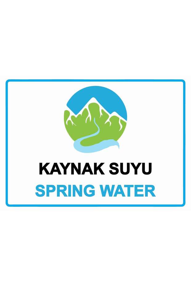 لافتة تحذيرية من مياه الينابيع SPRING WATER isg مصنوعة من مادة PVC مقاس A5 15x21 سم