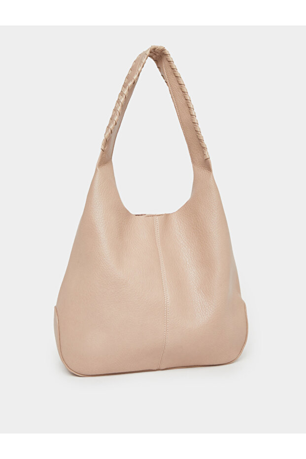 Solid Tote Bag with Zip Closure - 1