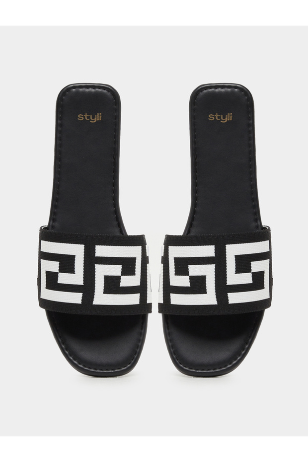 صندل مسطح مطبوع ومحكم - 5