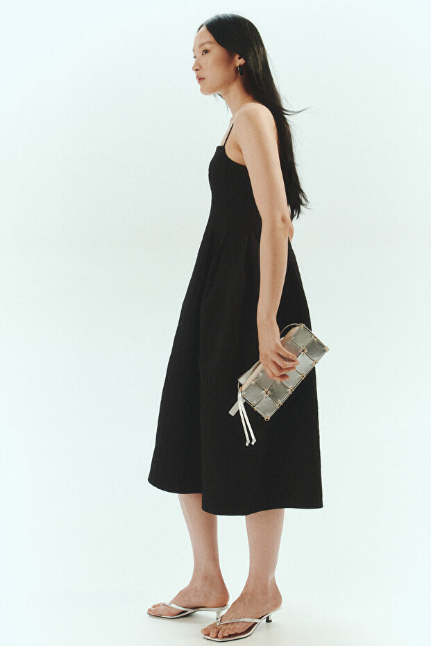 Jakarlı Dokuma Elbise - 6