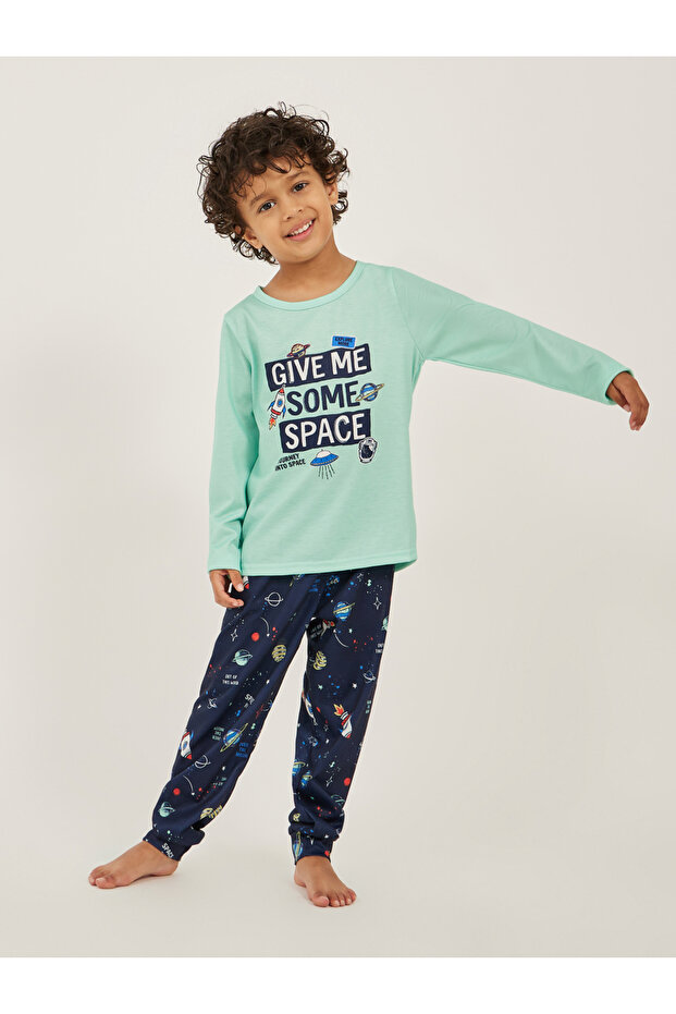 Printed Long Sleeve T-Shirt and Jogger Pyjama Set