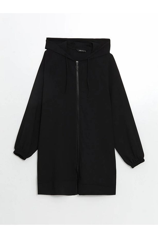 LCW Modest Kapüşonlu Oversize Kadın Tunik - 6