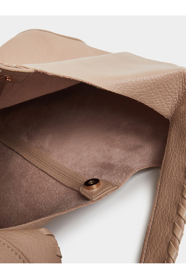 Solid Tote Bag with Zip Closure - 4