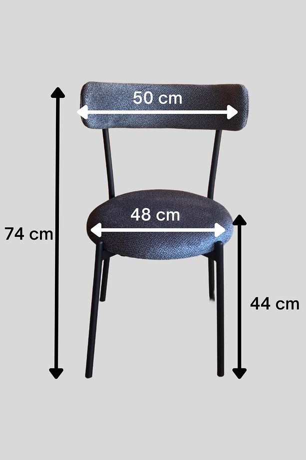 4 Kişilik Modern 90 cm Yuvarlak Masa ve 4 Teddy Sandalyeli Mutfak Takımı Balkon Takımı Salon Takımı - 4