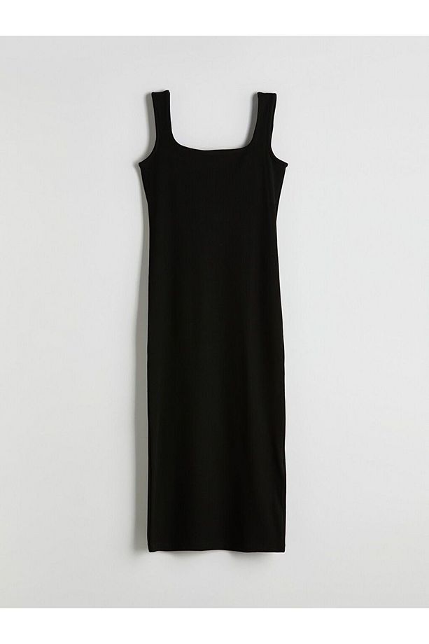 LCW Vision Kare Yaka Bodycon Elbise - 6