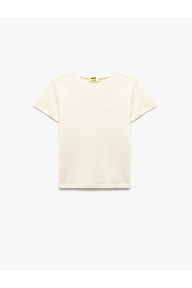 Cotton Short Sleeve Crew Neck Basic T-Shirt