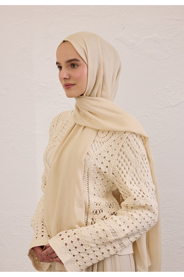 SOFT VİSKON ŞAL BEJ - 1