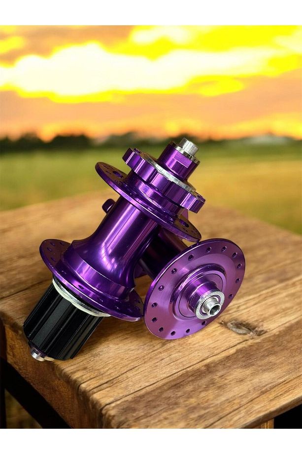 Xbyc 680 Bisiklet Hub Sesli Ön Arka Kaset Göbek Seti 32 Delik 6 Vida Qr Mandal Mor - 3