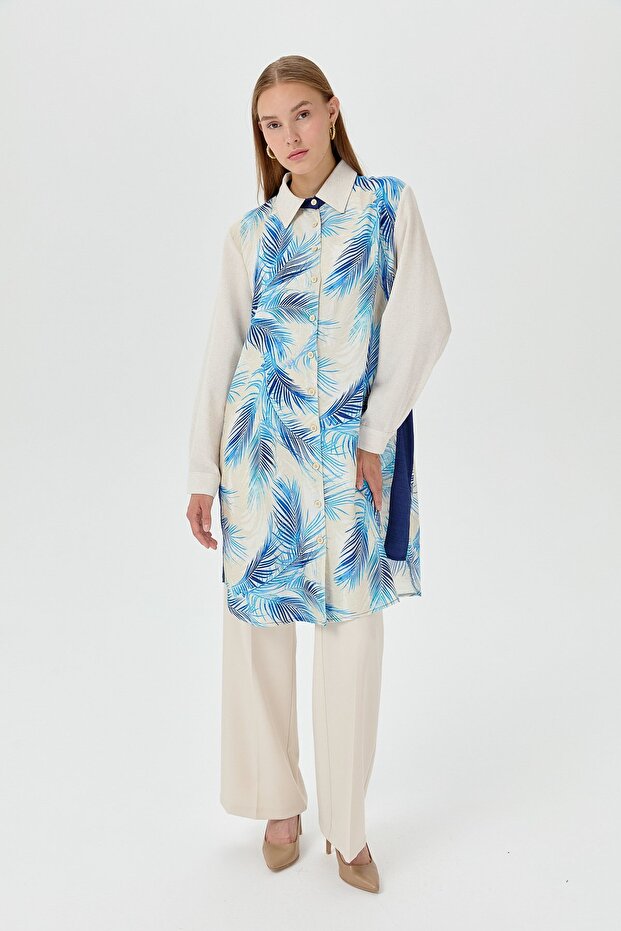 Rahat Kalıp Tunik Mavi - 1