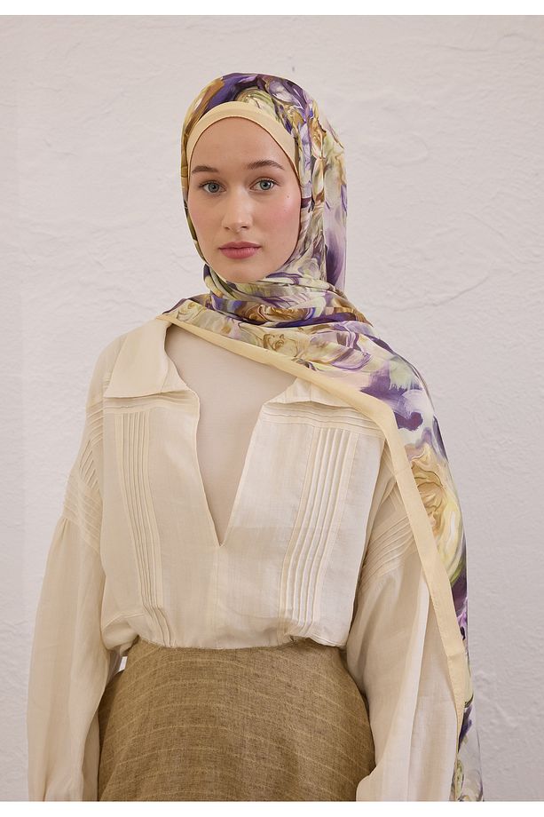 NERISSA DESEN RAMİ ŞAL SOFT SARI - 2