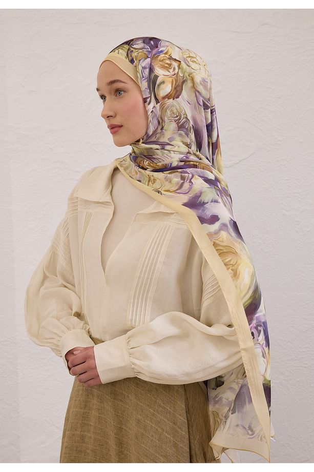 NERISSA DESEN RAMİ ŞAL SOFT SARI - 3
