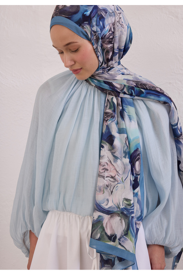 Nerissa Pattern Rami Shal Indigo - 3