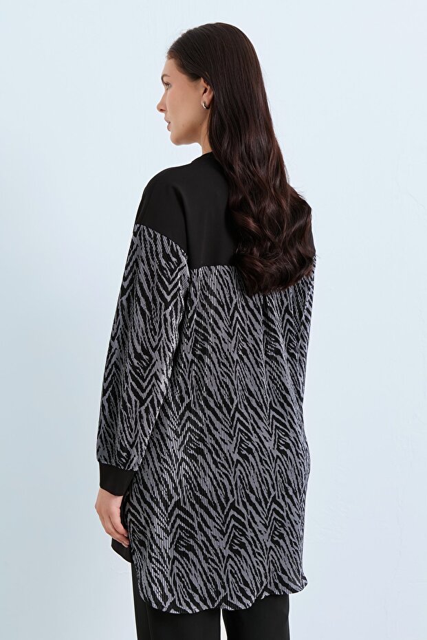 Rahat Kalıp Örme Çelik Tunik Antrasit - 4