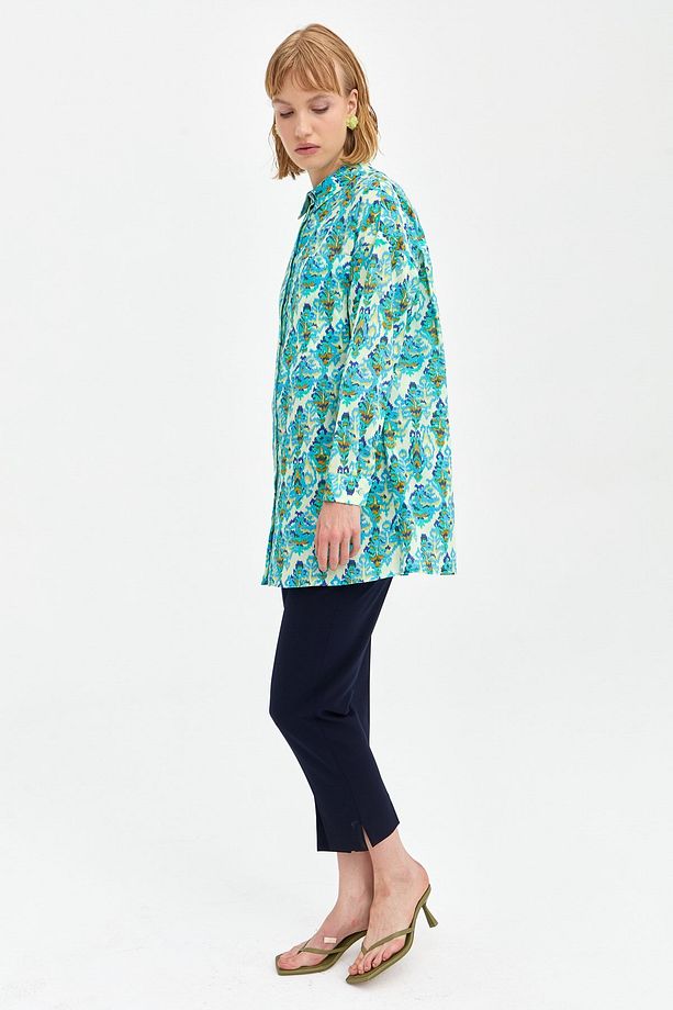 Oversize Empirme Tunik Mavi - 3