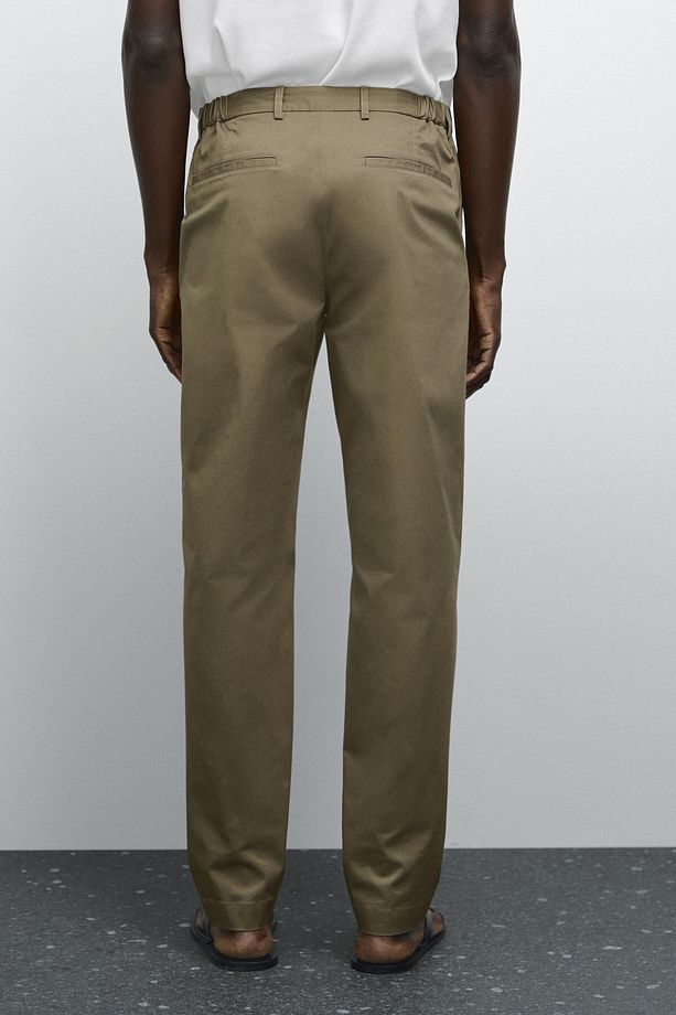 Pamuklu tapered fit pantolon - 4