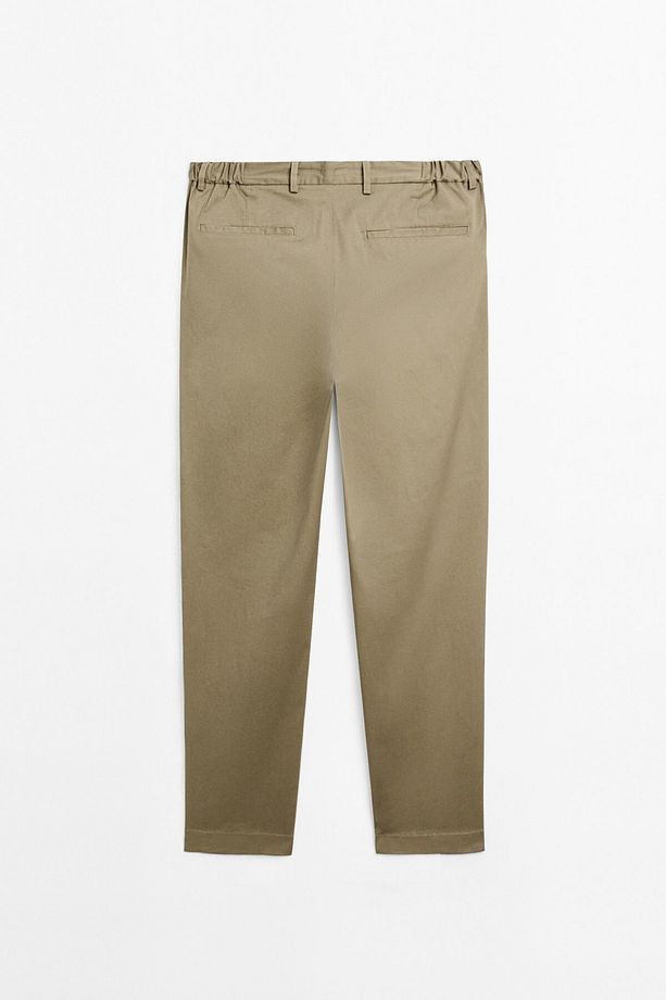 Pamuklu tapered fit pantolon - 8
