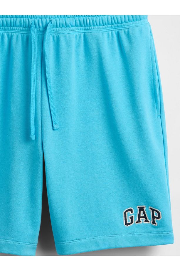 Erkek Mavi Relaxed Gap Logo Şort - 2