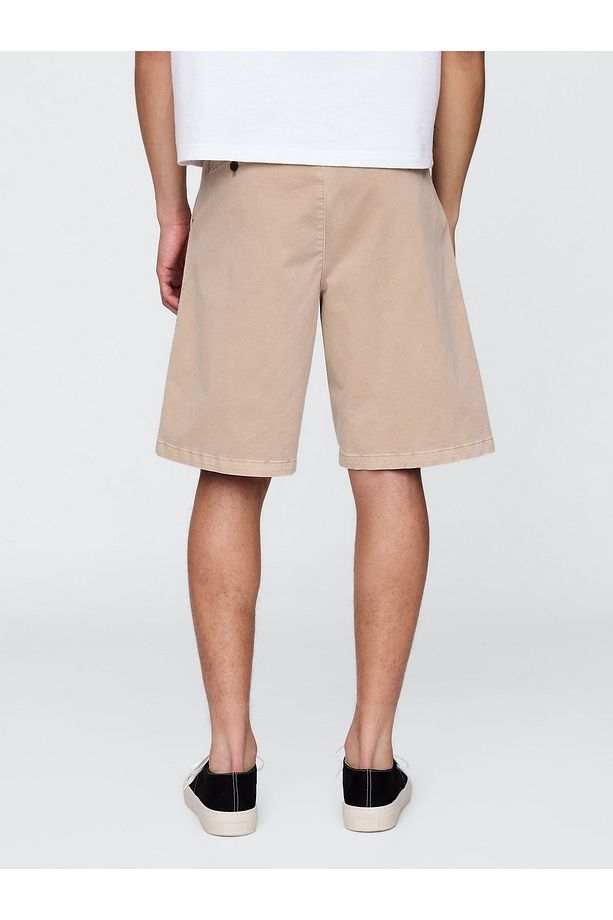 Erkek Bej Pileli Khaki Şort - 4