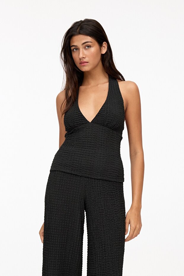 Kırışık efektli halter üst - 2