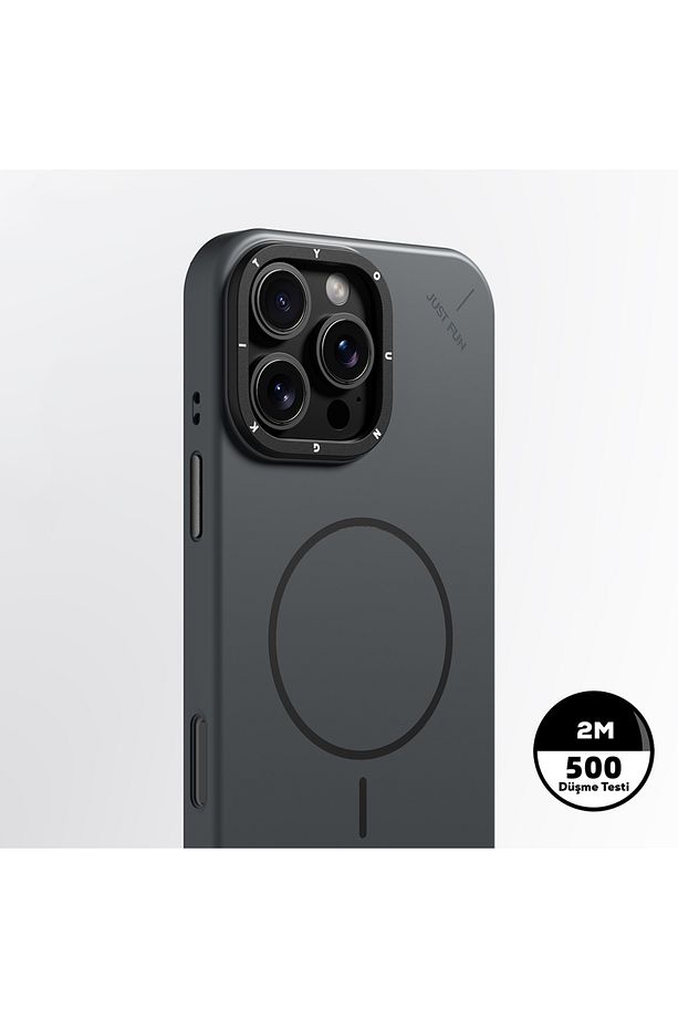 iPhone 16 Pro Kılıf M-safe Şarj Özellikli Youngkit Dynamag Serisi Kapak Gri - 2