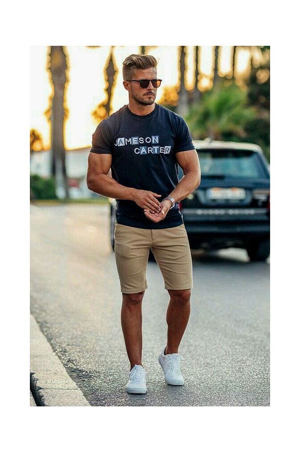 Regular Fit Açık Kahverengi Erkek Kot Şort - 1