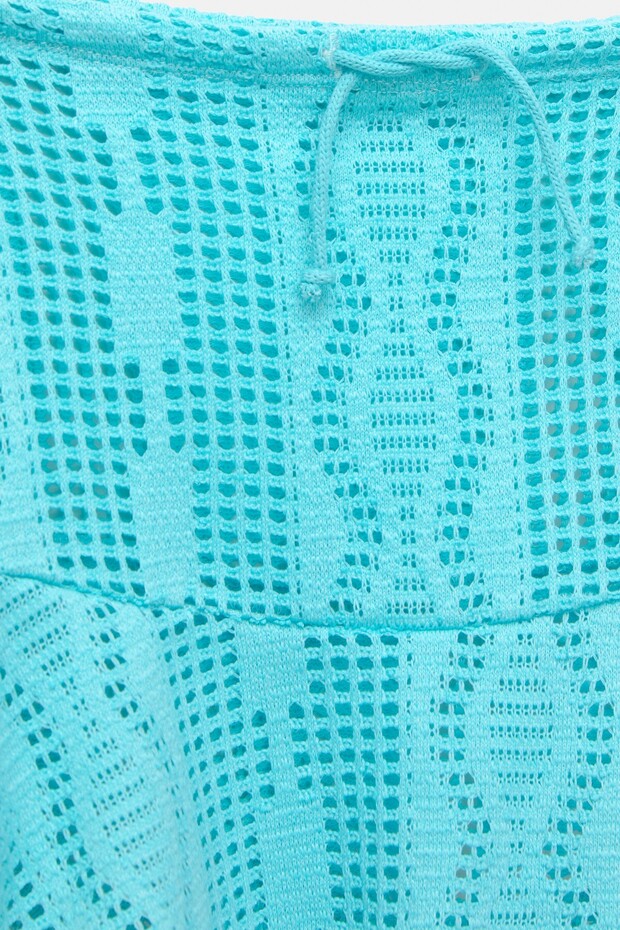 Ajurlu örgü mini etek - 7