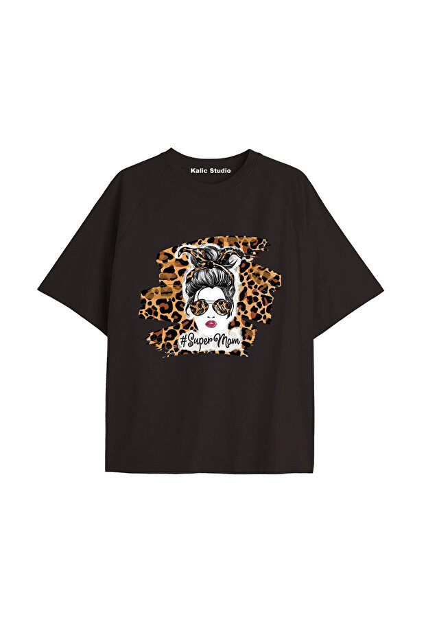 Y2K Vintage Leopard Printed Black T-Shirt Code 180