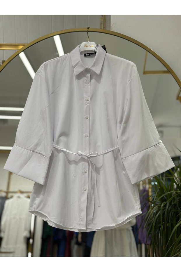 Tunic with Button Front and Lace Detail