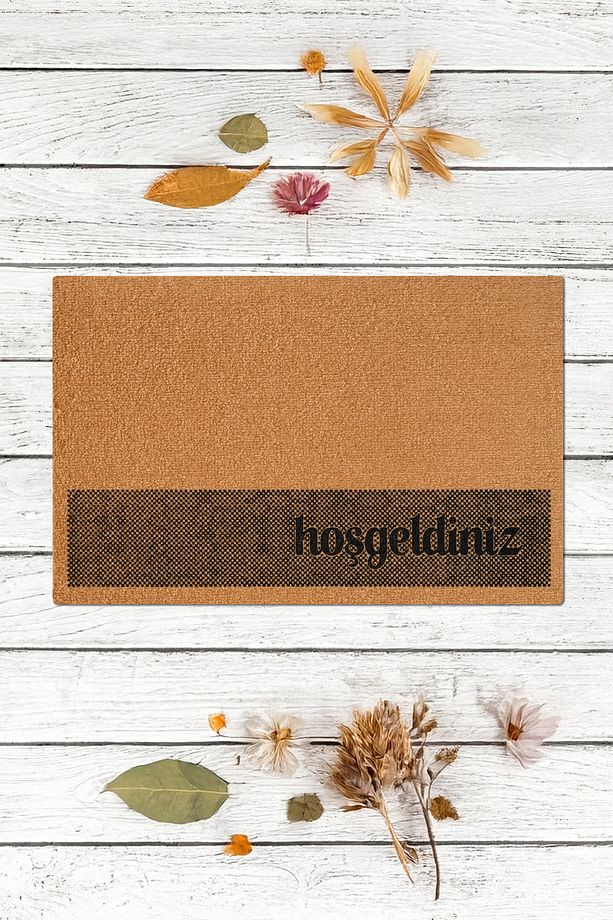 Hoşgeldiniz, Kapı Önü Paspası, Desenli yazılı Paspas, Dayanıklı Kapı önü paspası, hediyelik paspas - 1