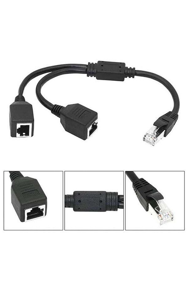 Powermaster PM-25434 Erkek RJ45 TO 2X Dişi Ethernet Çoklayıcı Splitter Dağıtıcı - 3