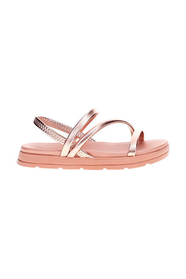 Ladies Flat Sandals Gold | Made In Brazil - 2