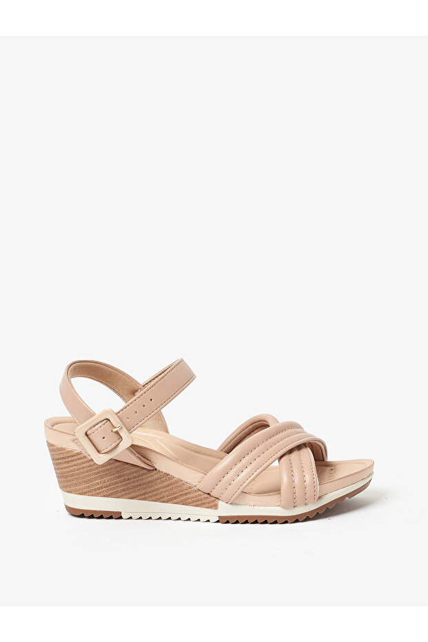 Ladies Wedge Sandals Beige | Made In Brazil