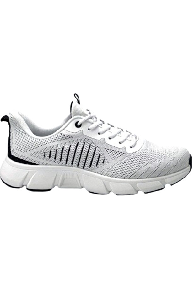 Meru Flex Phlon Light Sole Lace-Up Sports Shoes White