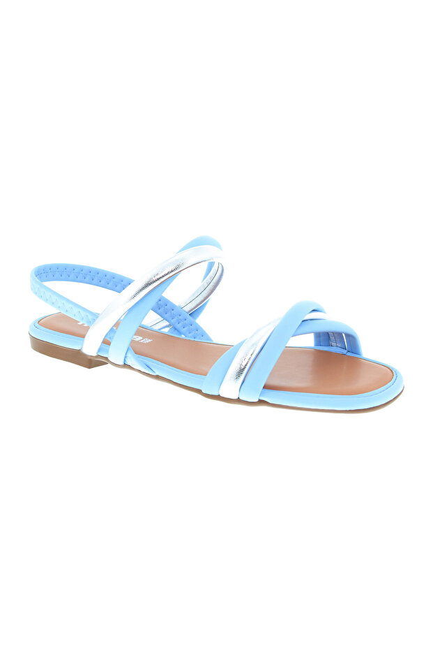 Ladies Flat Sandals Blue | Made In Brazil
