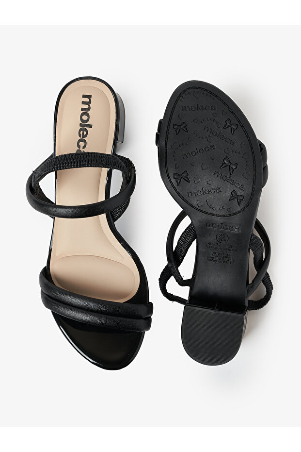 Ladies Sandals With Back Strap Black | Made In Brazil - 4