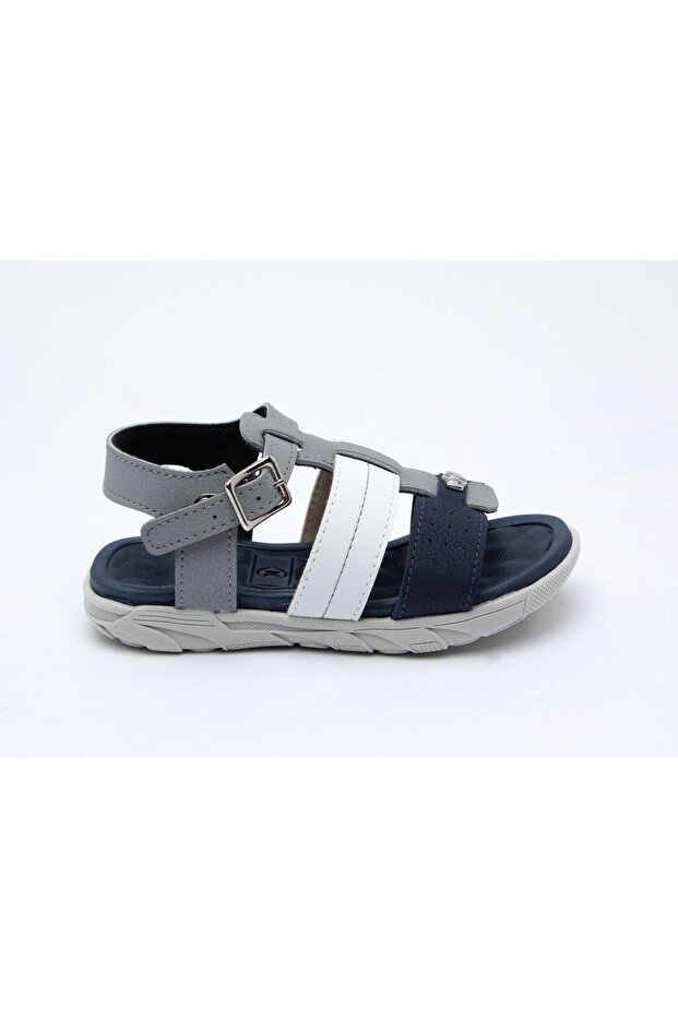 Infant Boys Sandals With Back Strap Grey | Made In Brazil