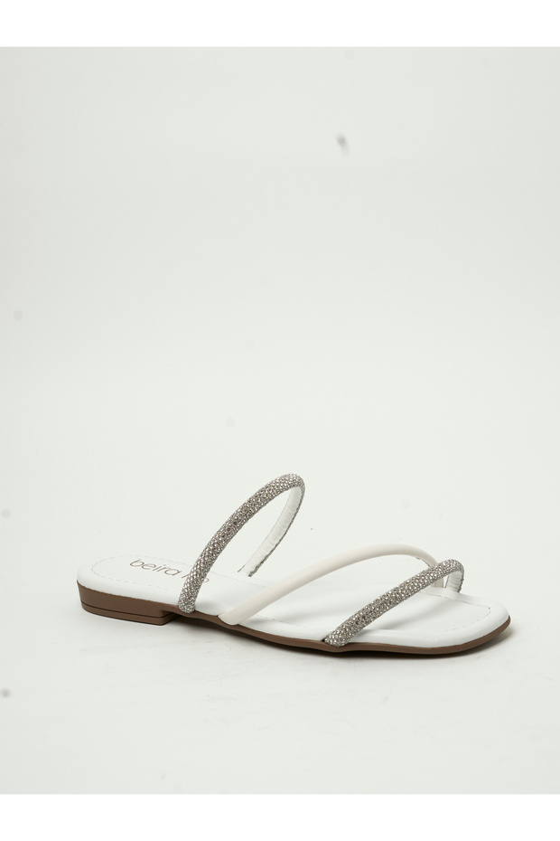 Ladies Flat Sandals White | Made In Brazil