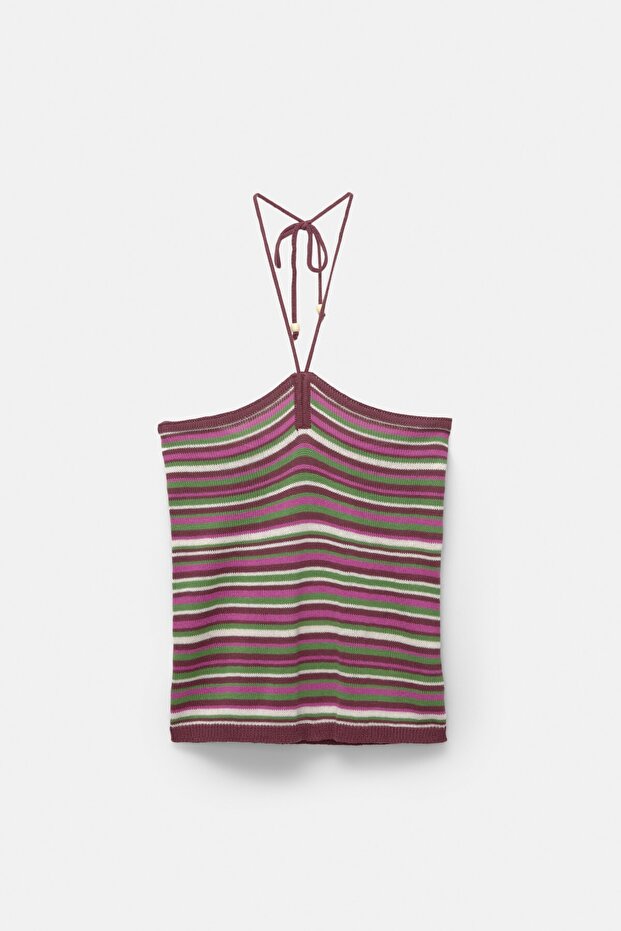 Çizgili triko top - 6