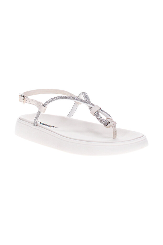 Ladies Flat Sandals White | Made In Brazil