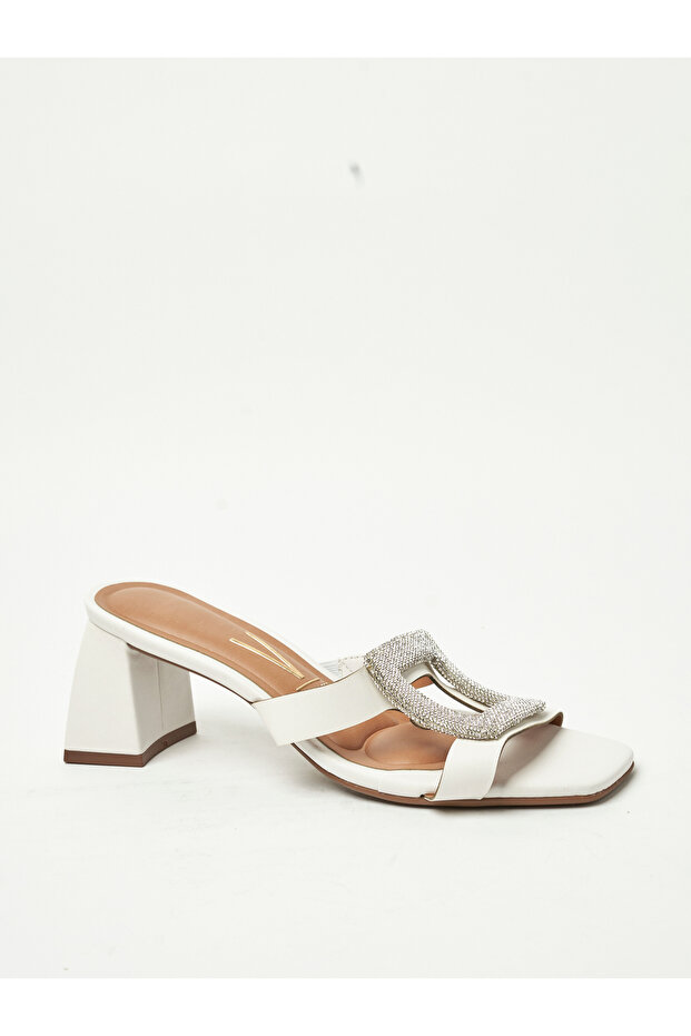 Vizzano Ladies Mid Heel Sandals White | Made In Brazil