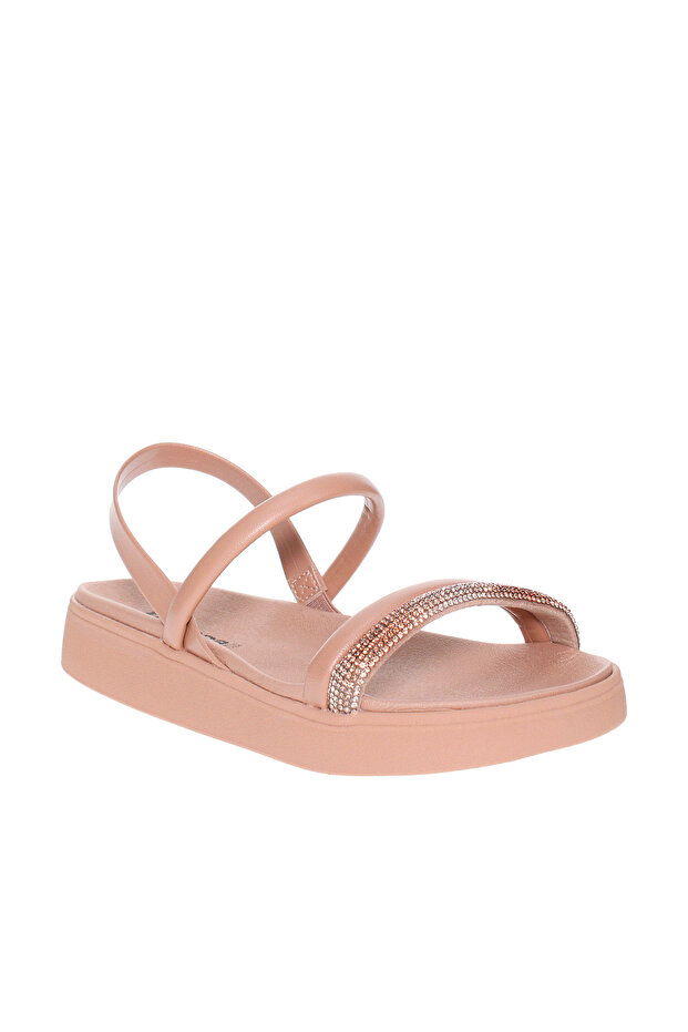 Ladies Flat Sandals Beige | Made In Brazil