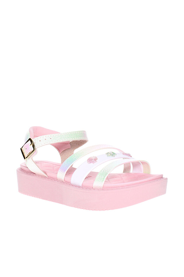 Pre Teen Girls Sandals With Back Strap White | Made In Brazil