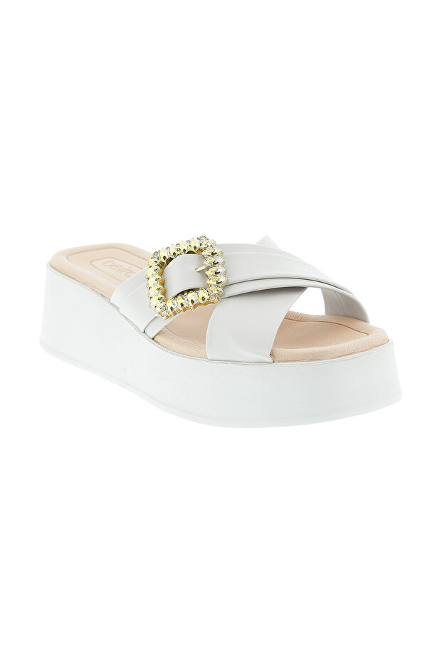 Ladies Flat Sandals Off White | Made In Brazil