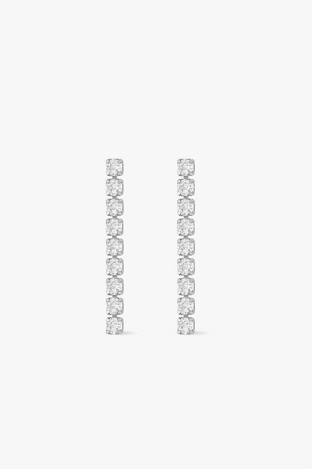 3 mm Zirkon Taşlı Su Yolu Küpe - 1