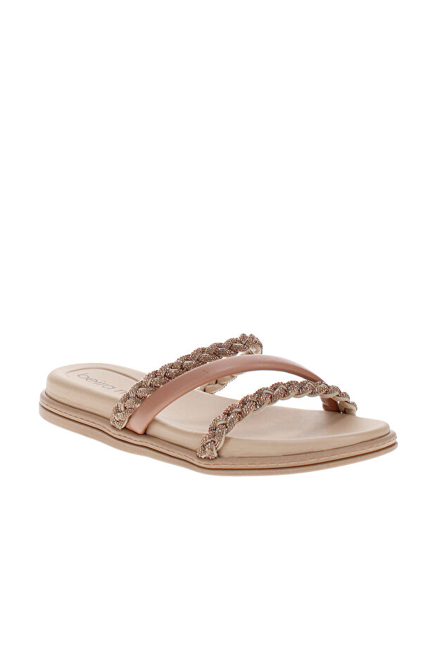 Ladies Flat Sandals Gold | Made In Brazil
