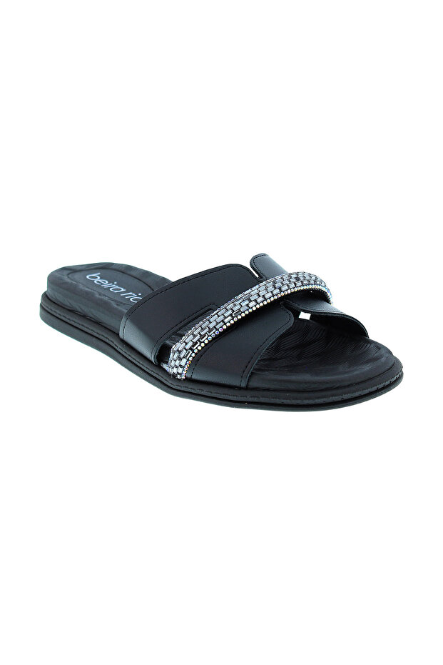 Ladies Flat Sandals Black | Made In Brazil