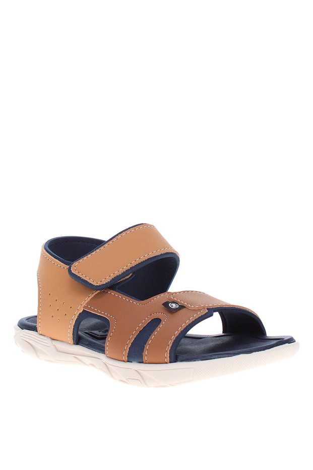 Junior Boys Sandals With Back Strap Tan | Made In Brazil